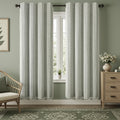 XOGUIBO Boho Blackout Curtains 90 Inches Long Sage Green Linen Blend 2 Panels with Tassels and Cotton Embroidery, Farmhouse Vintage…