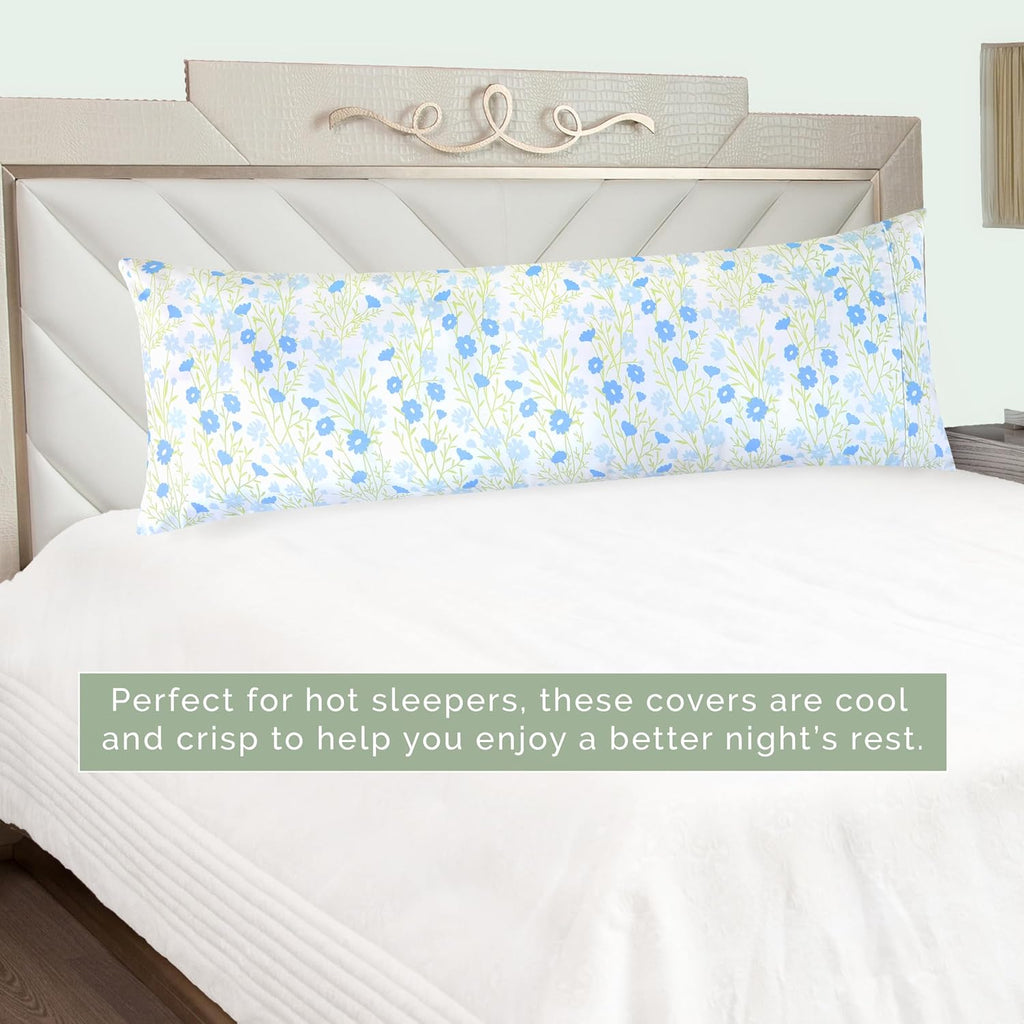 Elegantcomfort Elegant Comfort Ultra Soft 1-Piece Set Floral Print Pillowcases - 1500 Hotel Quality Microfiber, Soft and Smooth Hidden Zipp…