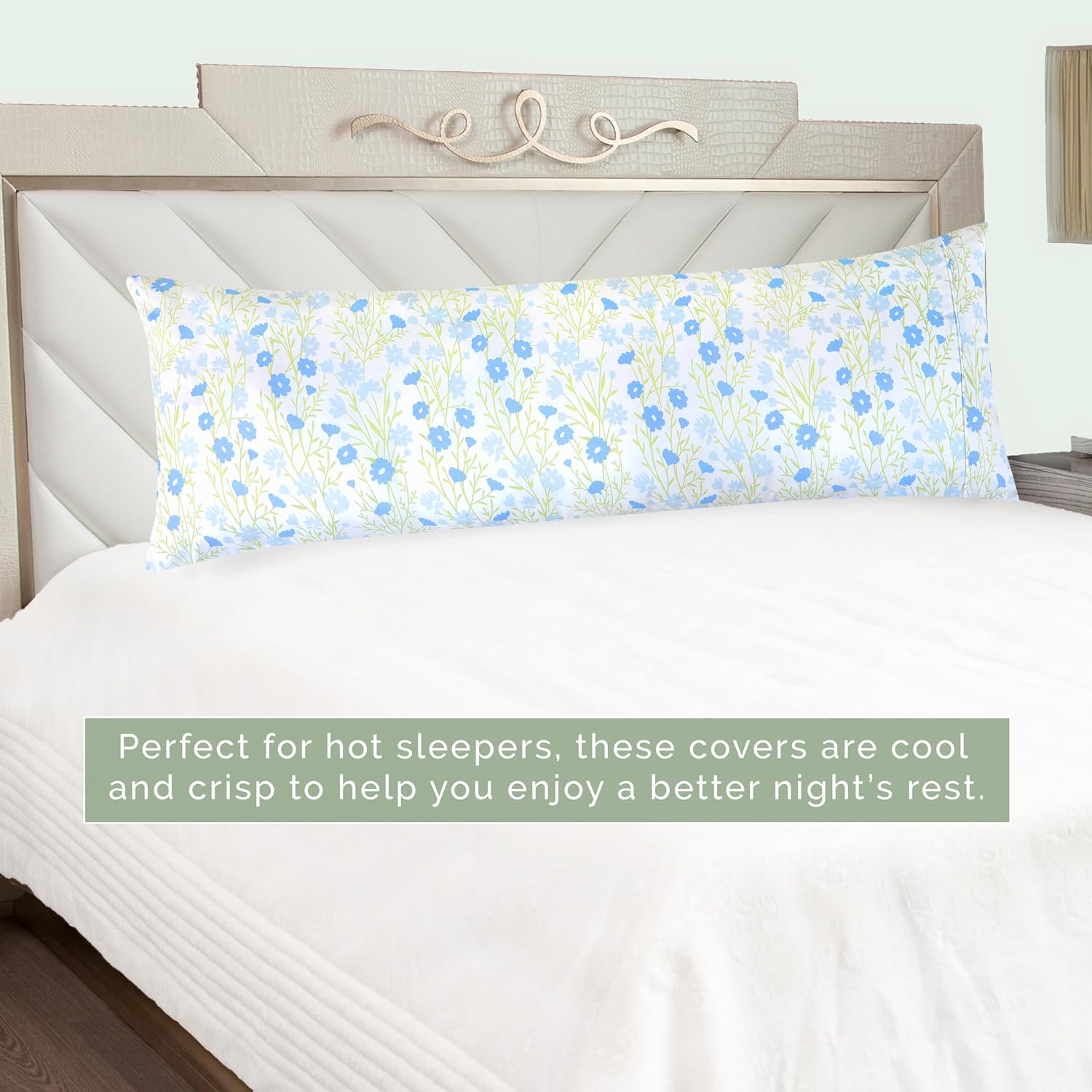 Elegantcomfort Elegant Comfort Ultra Soft 1-Piece Set Floral Print Pillowcases - 1500 Hotel Quality Microfiber, Soft and Smooth Hidden Zipp…