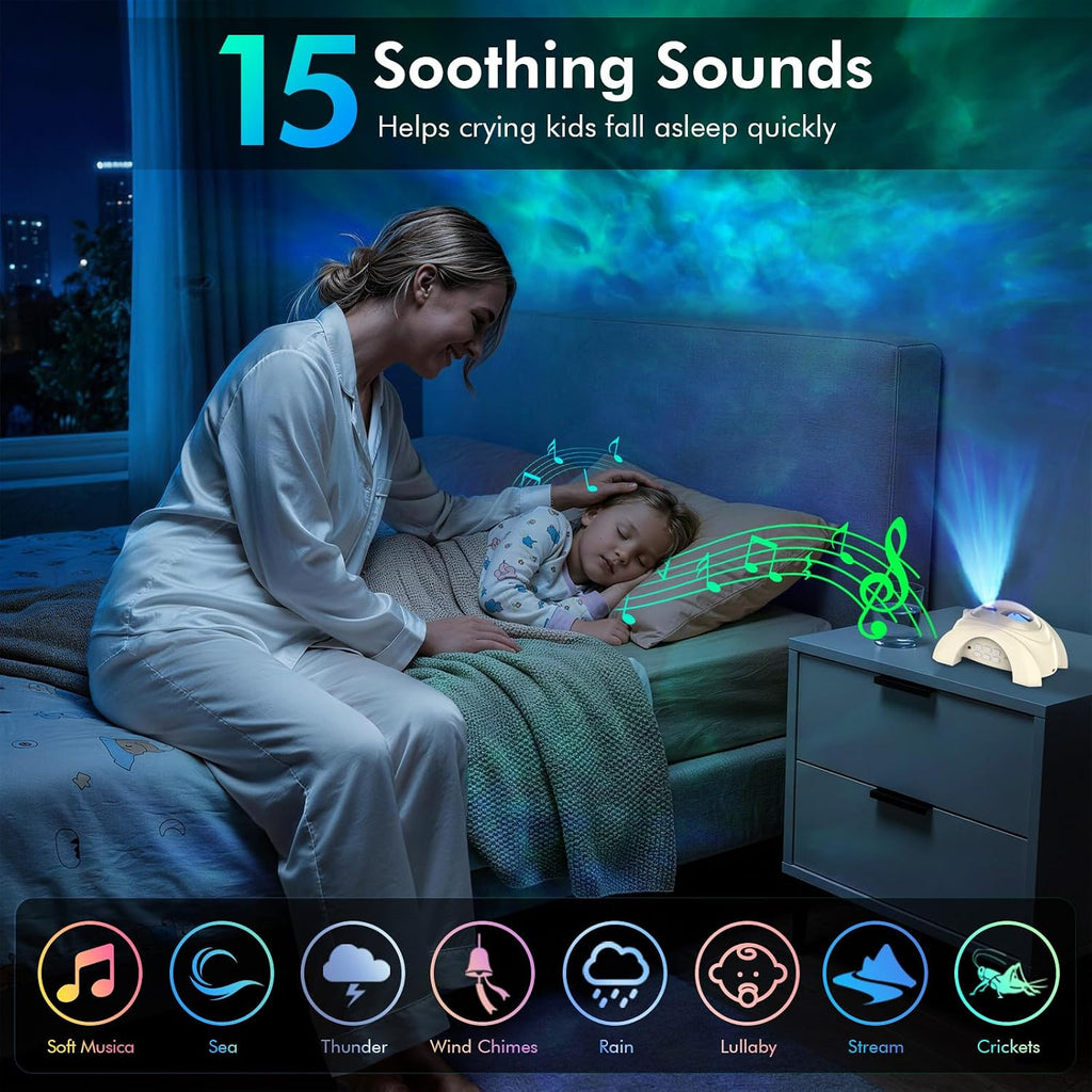 Rossetta Dual Lens Galaxy Projector, Star Projector for Bedroom with White Noise & Bluetooth Speaker, Remote, Timer, Aurora & Nebula…