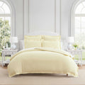 MarthaStewart Martha Stewart - Queen Duvet Cover Set, 100% Soft Cotton Blend Bedding, Corner Ties & Button Closure, 3 Piece Bed Set with Ma…