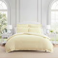 MarthaStewart Martha Stewart - King Duvet Cover Set, 100% Soft Cotton Blend Bedding, Corner Ties & Button Closure, 3 Piece Bed Set with Mat…