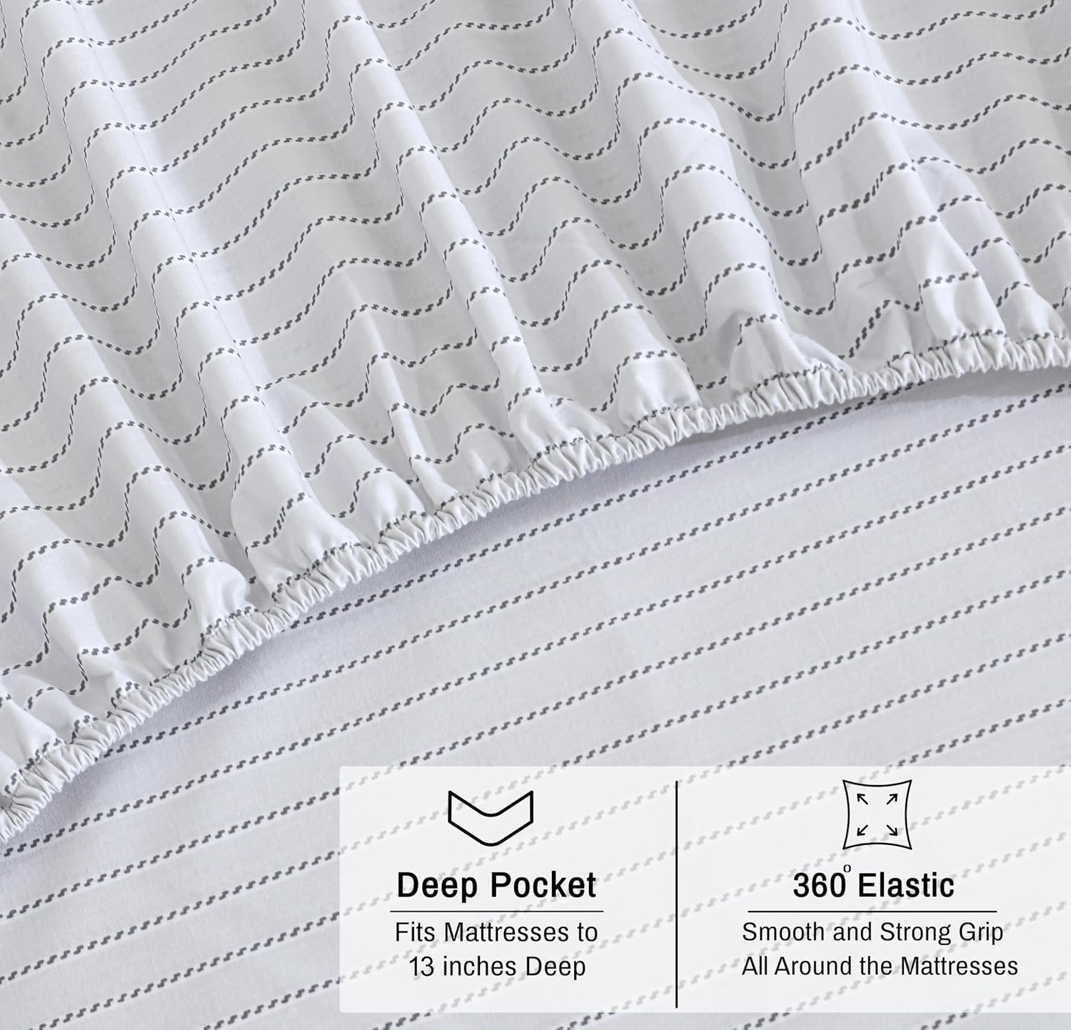 Ruvanti 100% Cotton Organic Percale Sheets Cal King Size – Crisp Cooling Bed Sheets for Hot Sleepers, Deep Pocket 13”, Soft Peach Finish, B…