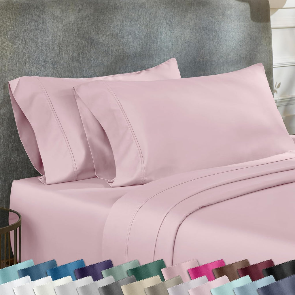 CaliforniaDesignDen California Design Den King Size Pillowcase Set - 400 Thread Count, 100% Cotton Sateen, Set of 2 Pillow Covers, Soft and…