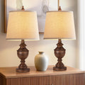 PARTPHONER Retro Table Lamps Set of 2, Bedside Lamp for Bedroom Rustic Farmhouse Table Lamps for Living Room, Vintage Nightstand Lamps…