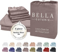 Bella Coterie 6 Piece Luxury Bamboo Viscose King Size Sheet Set | 100% Organically Grown | Cooling for Hot Sleepers | 18" Deep Pocket |…