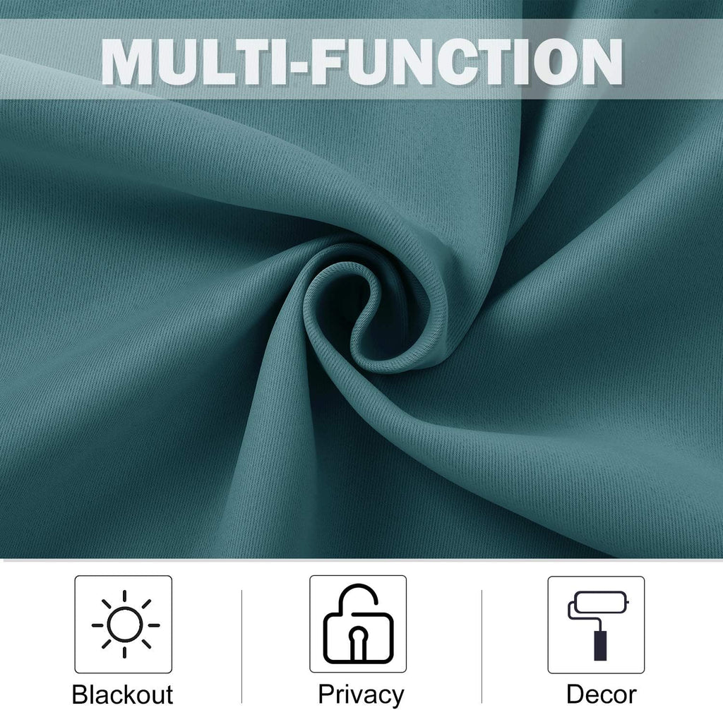 NICETOWN Blackout Curtains - Elegant Home Grommet Design Small Window Curtain Panels for Kitchen/Bathroom/Half Window Christmas Decor…