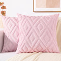 decorUhome Summer Couch Throw Pillow Covers 16x16 Set of 2, Decorative Soft Plush Faux Fur Wool Accent Pillow Covers for Modern Farmhouse B…