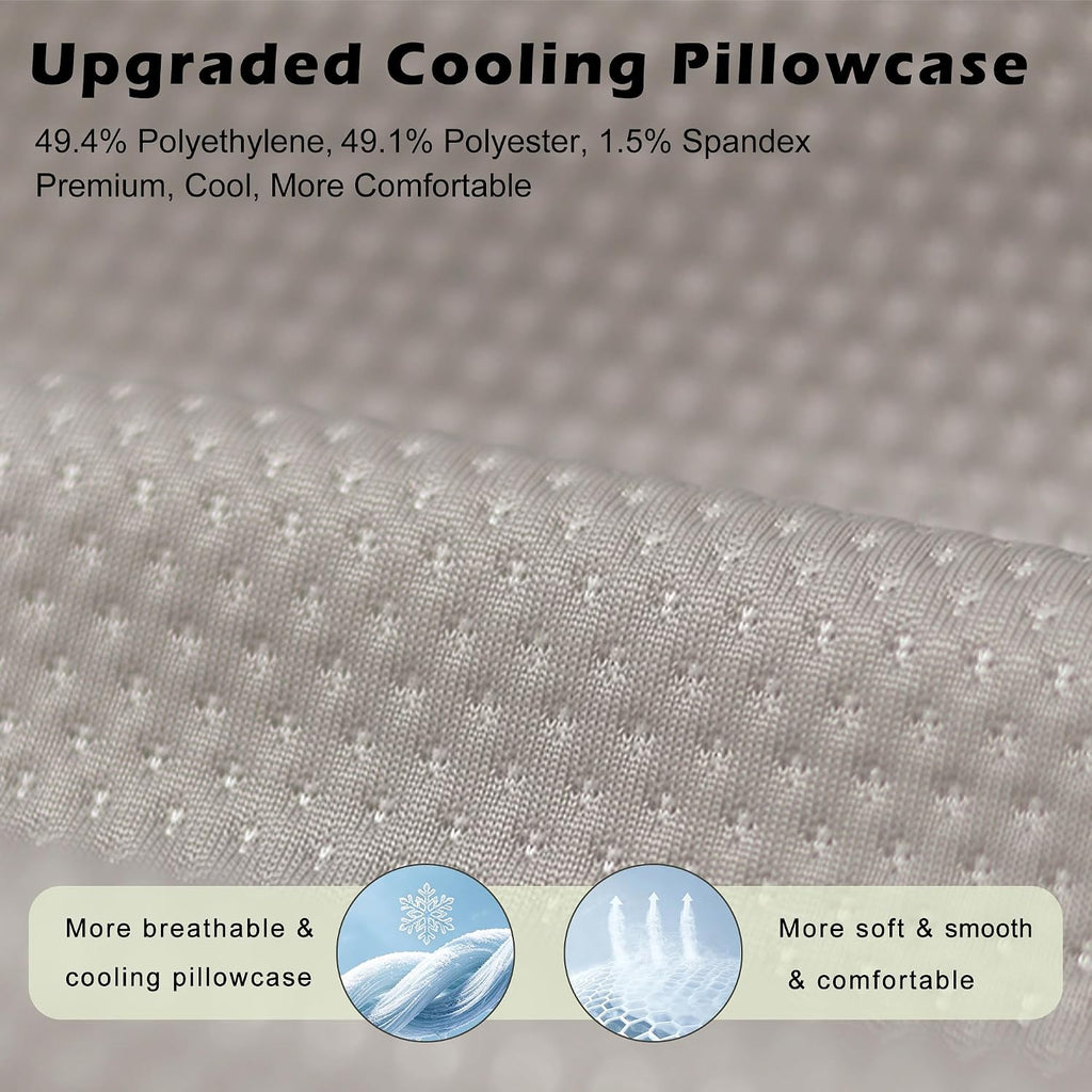BetterSleepAnywhere! Cooling Camping Pillow, Memory Foam Travel Pillow with Adjustable Buckle Strap & Storage Bag