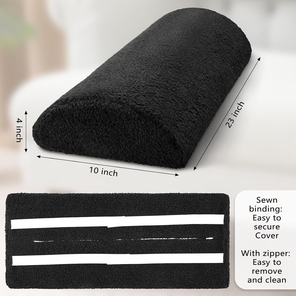 Wesiti Recliner Foot Pillow Cushion High Resilience Sherpa Memory Foam Bolster Sleeping Rest Multipurpose Half Roll Leg Pillow Suitable…
