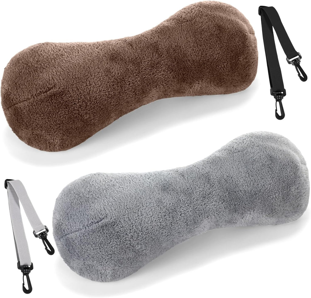 Colingmill 2 Pcs Neck Pillow for Recliner Headrest Pillow Bone Shaped Chair Plush with Adjustable Strap Neck Support and Curve Head Cushion…