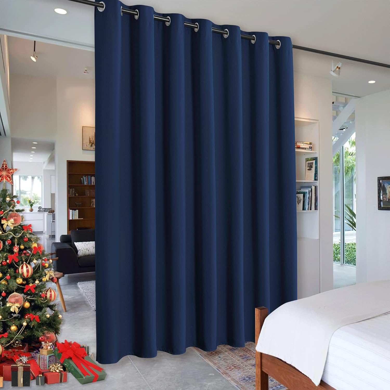 Rybhome RYB HOME Room Divider Curtains, Solid Heavy Duty Blackout Drapes Soundproof Large Window Treatment for Bedroom Dining Hall Shared A…