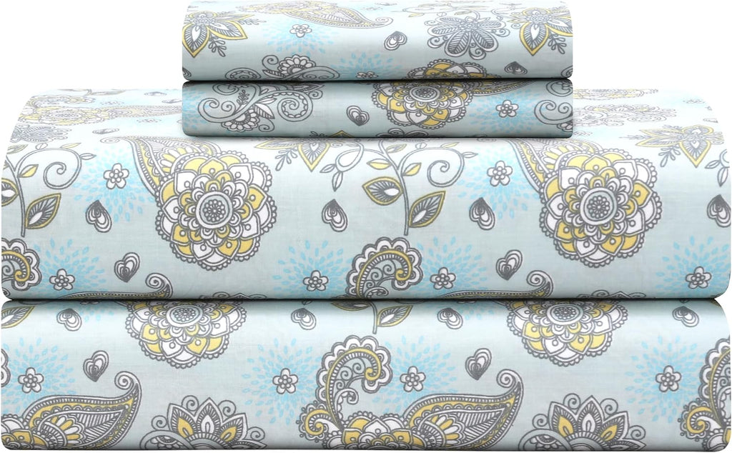 Featherstitchnewyork Feather & Stitch Softest 100% Cotton Sheets, 300 Thread Count Percale Weave Bedding, 16" Deep Pocket, Cooling Sheets,…