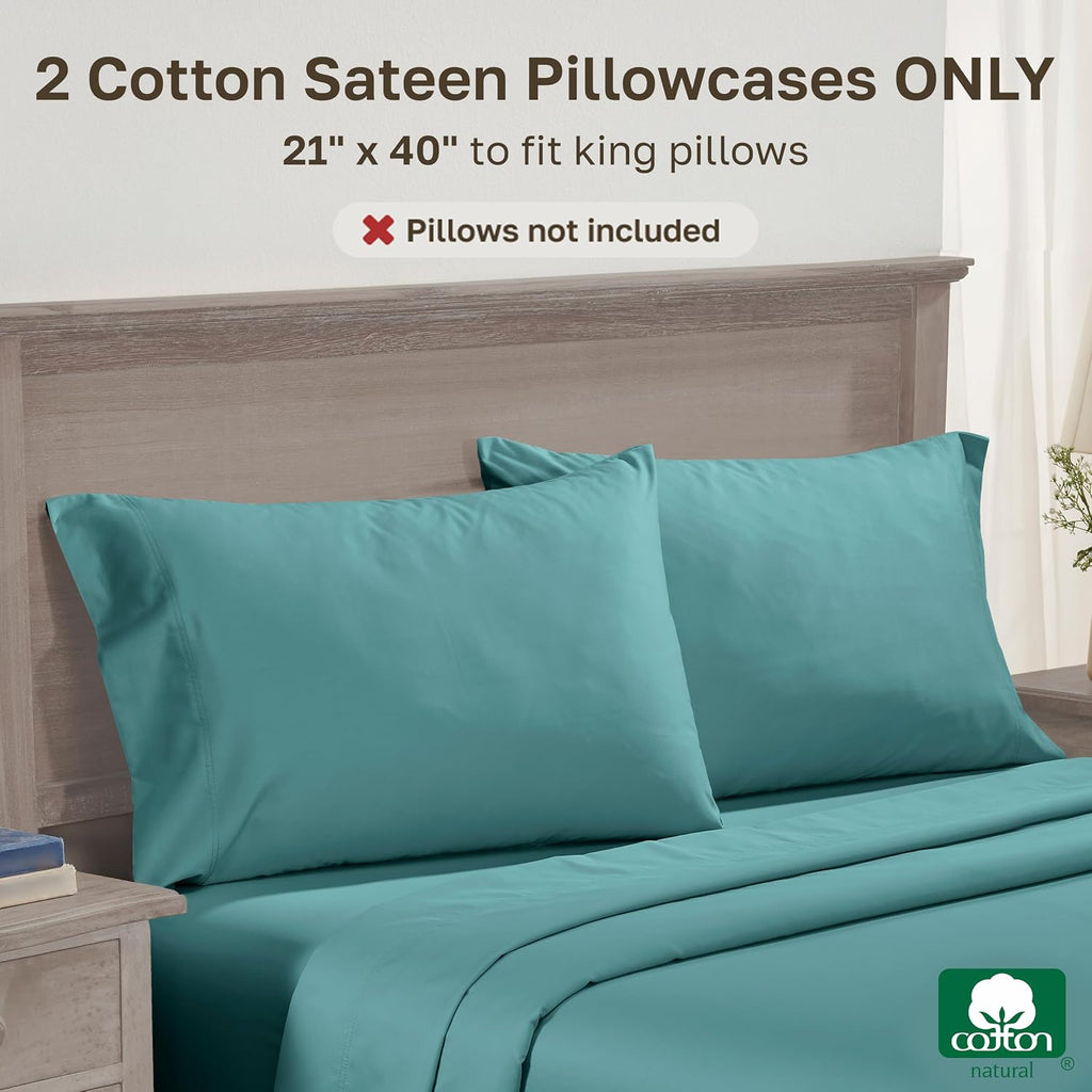 CaliforniaDesignDen California Design Den Pillow Case King Size Set of 2 - Luxuriously Soft, 600 Thread Count, 100% Cotton Pillow Cases Kin…