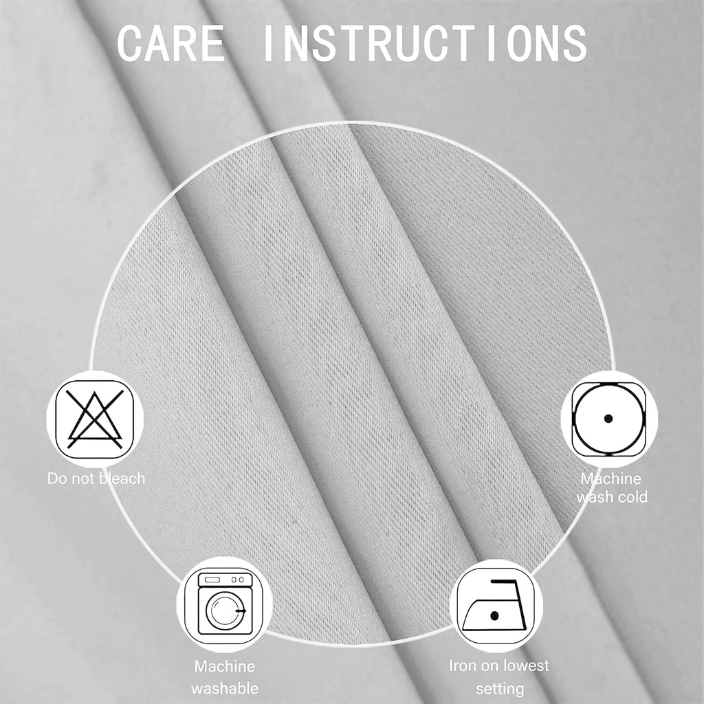 Lemomo Light Grey Blackout Curtains 66 x 63 Inch Length/Set of 2 Curtain Panels/Thermal Insulated Room Darkening Blackout Curtains for Bedr…