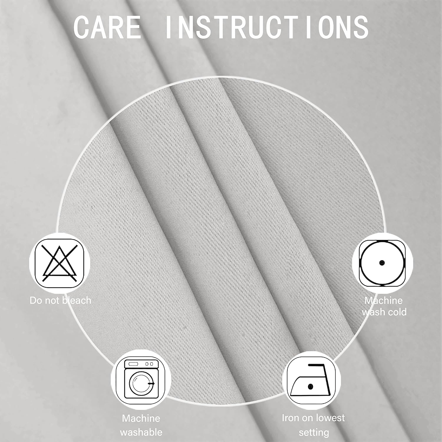 Lemomo Light Grey Blackout Curtains 66 x 63 Inch Length/Set of 2 Curtain Panels/Thermal Insulated Room Darkening Blackout Curtains for Bedr…