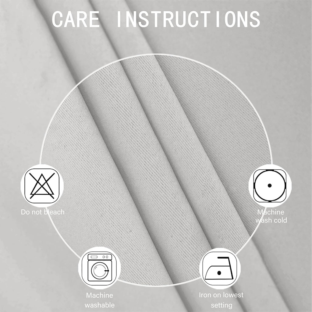 Lemomo Blackout Curtains 66 x 84 inch/Light Grey Curtains Set of 2 Panels/Thermal Insulated Room Darkening Bedroom Curtains 84 inch Grey