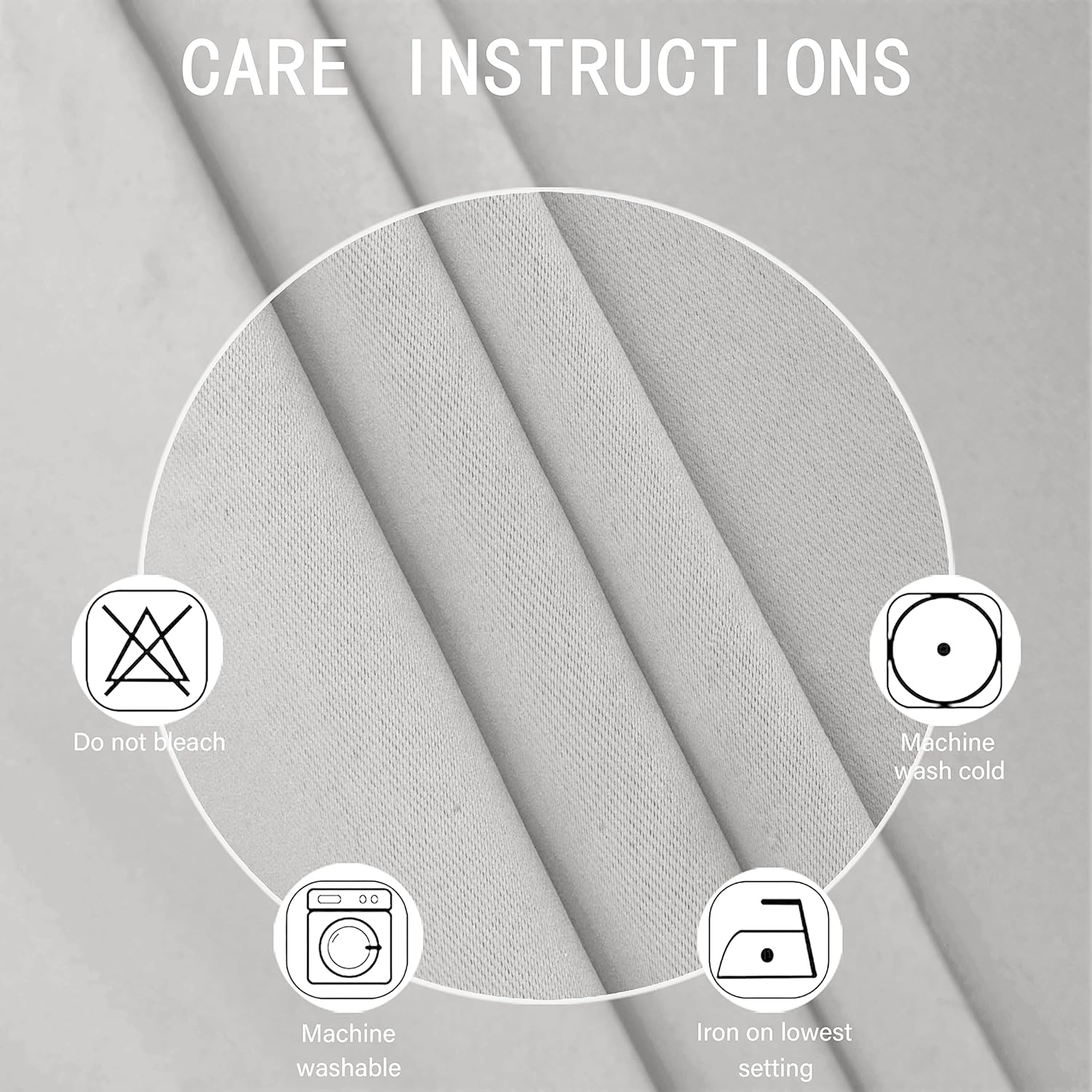 Lemomo Blackout Curtains 66 x 84 inch/Light Grey Curtains Set of 2 Panels/Thermal Insulated Room Darkening Bedroom Curtains 84 inch Grey
