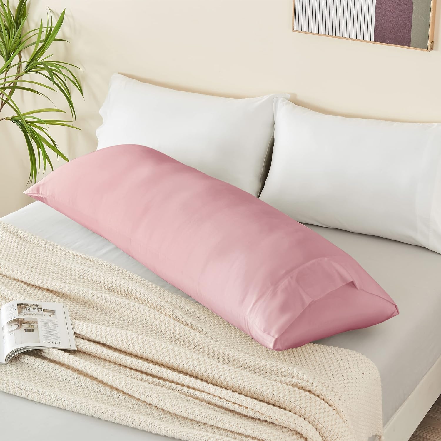 Bedelite Body Pillow Case Cover, Rayon Made from Bamboo, Cooling Body Pillow Cover for Hot Sleepers and Night Sweats, Breathable & Silky So…