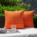 Kevin Textile Pack of 2 Decorative Outdoor Waterproof Fall Pillow Covers Square Garden Cushion Sham Throw Pillowcase Shell for Patio Tent…