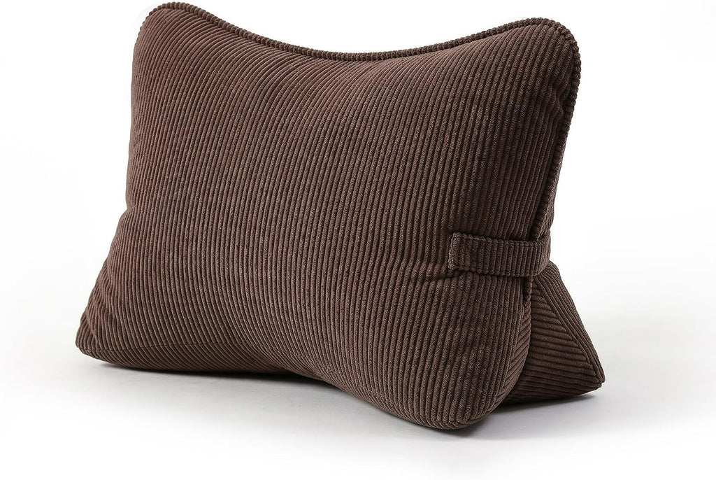 Ailuteie Pat. Pend. Corduroy Lumbar Support Pillow for Recliner, Sitting & Relaxing, Triangle Cushion for Sofa, Couch or Bed, Reading Pillo…