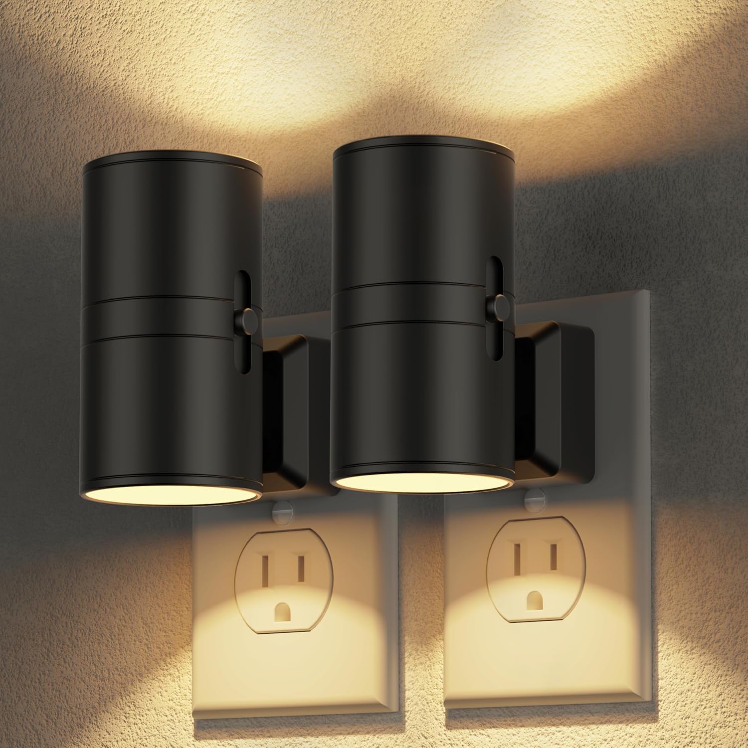 Night Lights Plug into Wall, Dimmable Night Light Plug in, Modern Night Lights with Dusk to Dawn Light Sensor, Soft White 3000K, 0-100LM…