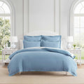 MarthaStewart Martha Stewart - King Duvet Cover Set, 100% Soft Cotton Blend Bedding, Corner Ties & Button Closure, 3 Piece Bed Set with Mat…