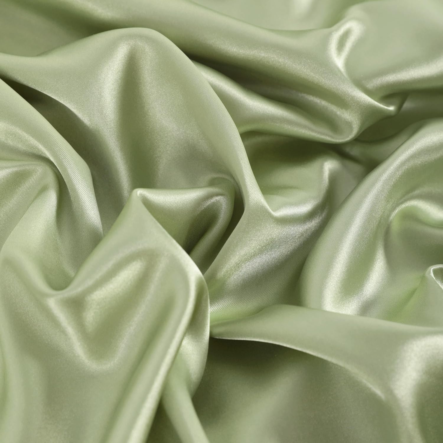 Ntbay Satin Body Pillowcase for Hair and Skin, Luxurious and Silky Pillow case with Envelope Closure, 20x54 Inches, Sage Green 54 Inches Gr…