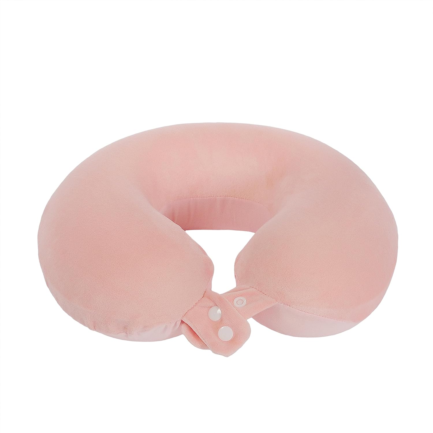 Travel Neck Pillow, Top Memory Foam Pillow for Head Support, Ideal for Airplanes, Cars, and Home Recliners, Adjustable and Soft (Pink)