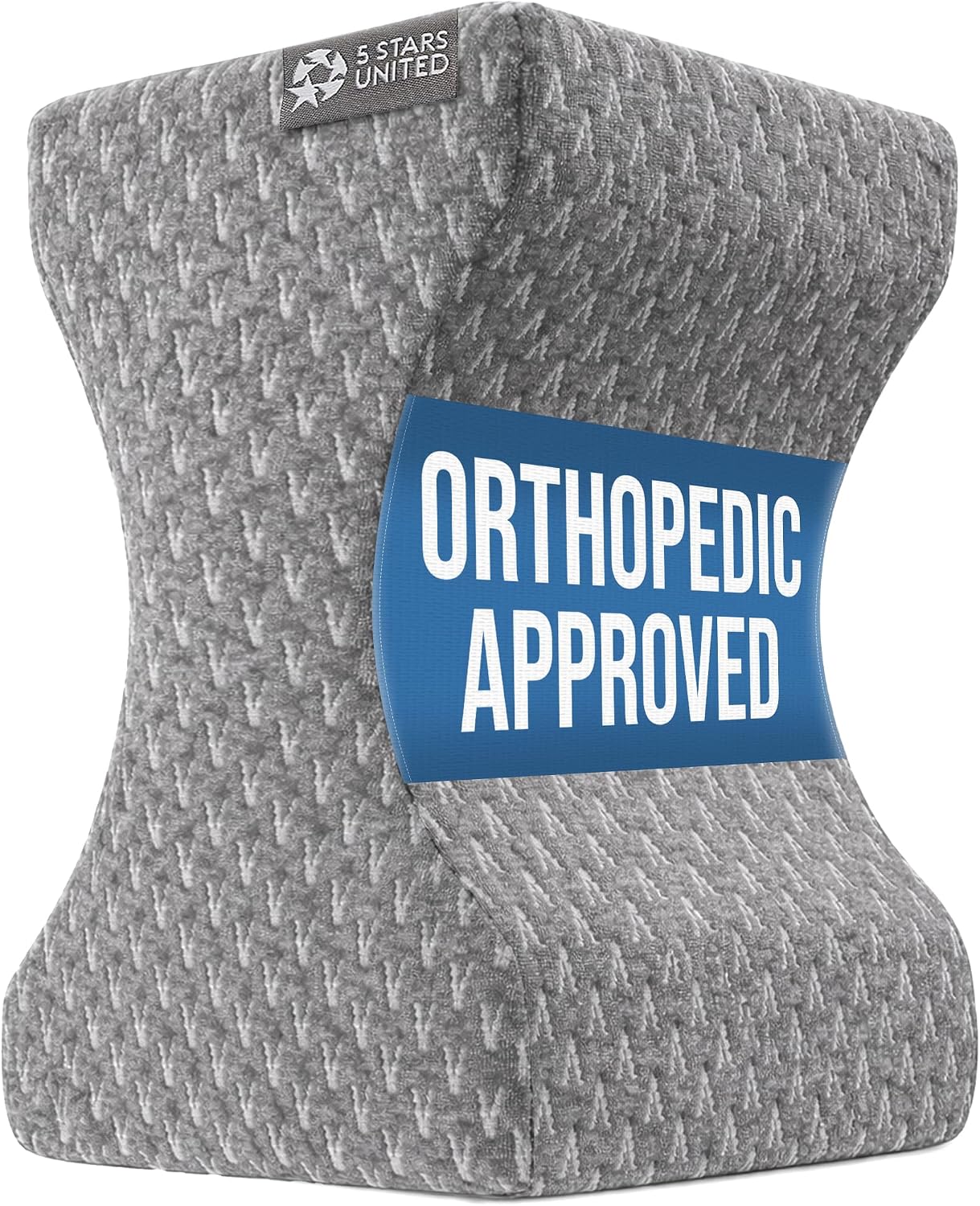 5Starsunited 5 STARS UNITED Large Knee Pillow for Side Sleepers - Hip, Memory Foam Leg Cushion for Side Sleeping - Between Legs Pillow for…