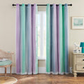 Addsomecolortolife XiDi Purple Grey Curtains for Kids Bedroom, Princess Room Decor Green Curtain, Cute Curtains Blackout, Curtains Girls Be…