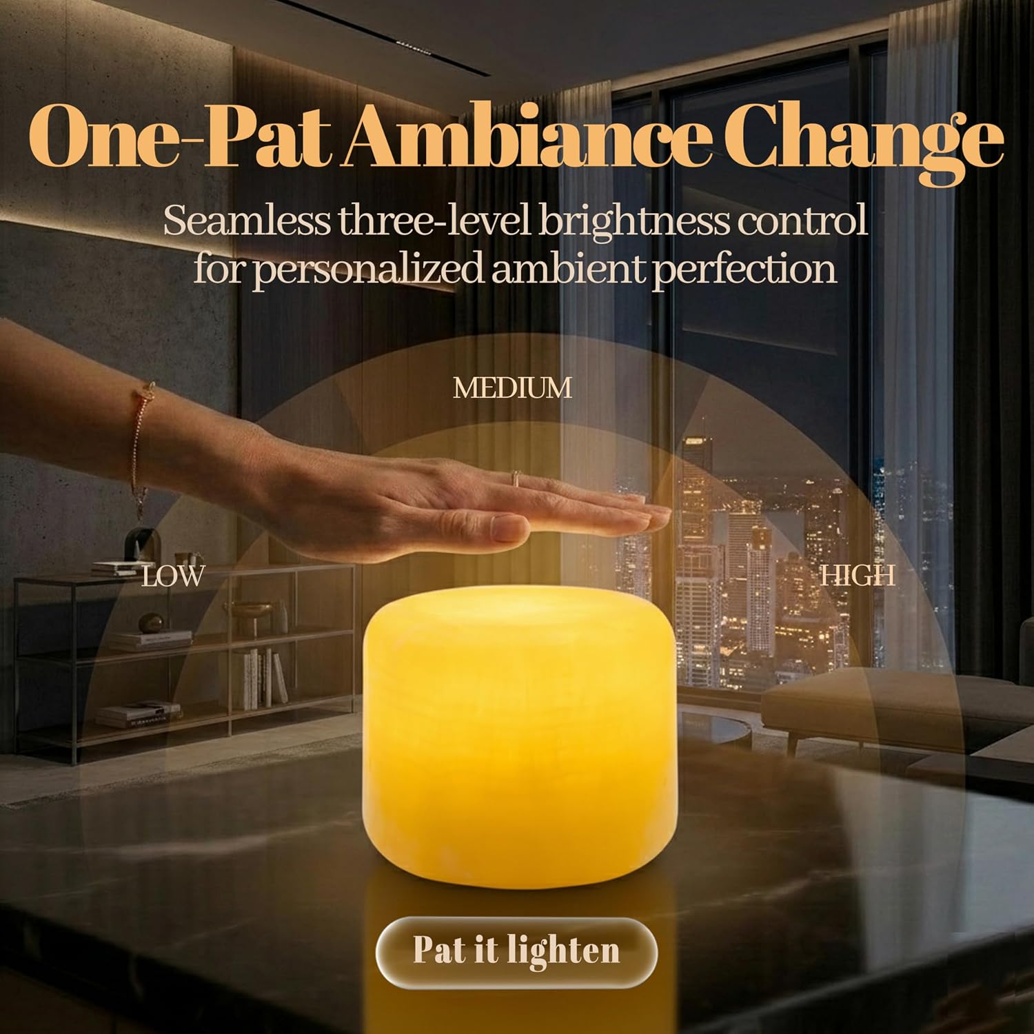 Marmor Marble Lamp Night Light Pat Lamp Touch Bedside Table Lamp for Bedroom Type-C Rechargeable Small Desk Bedside Small Lamps Eye Caring…