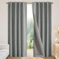 Joydeco Blackout Curtains for Bedroom - 100% Light Blocking 2 Panels Light Grey Drapes 66" W x 84" L, Thermal Insulated Room Darkening Curt…