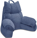 RRPAHWTV Reading Pillow for Bed with High Arm Rests, Back Support Pillow for Sitting Up in Bed with Shredded Memory Foam for Reading, TV…