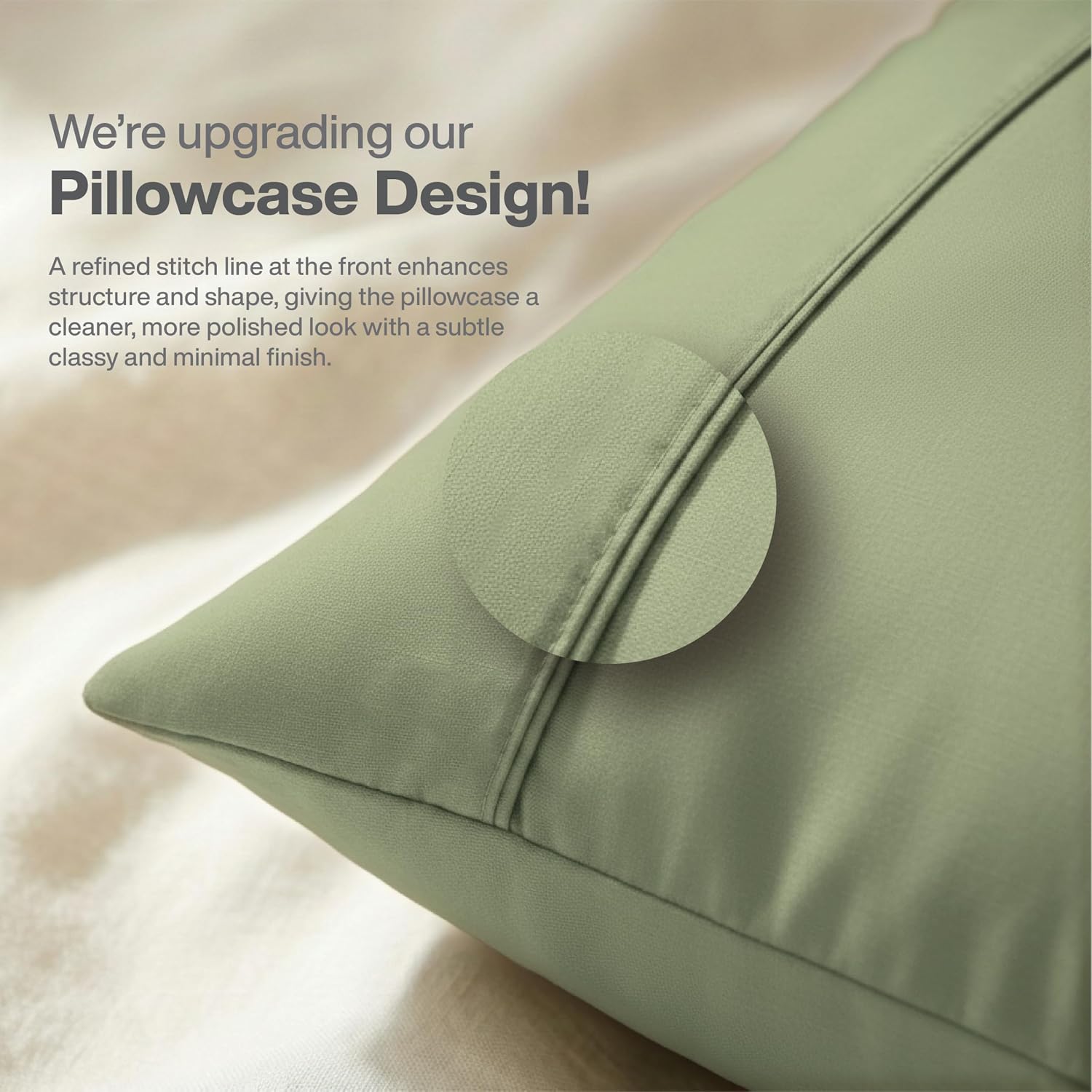 Queensbay Standard Pillow Cases Set of 2, Microfiber Cooling Pillowcases, Soft Breathable Envelope Closure Pillow Covers, Wrinkle Free Easy…