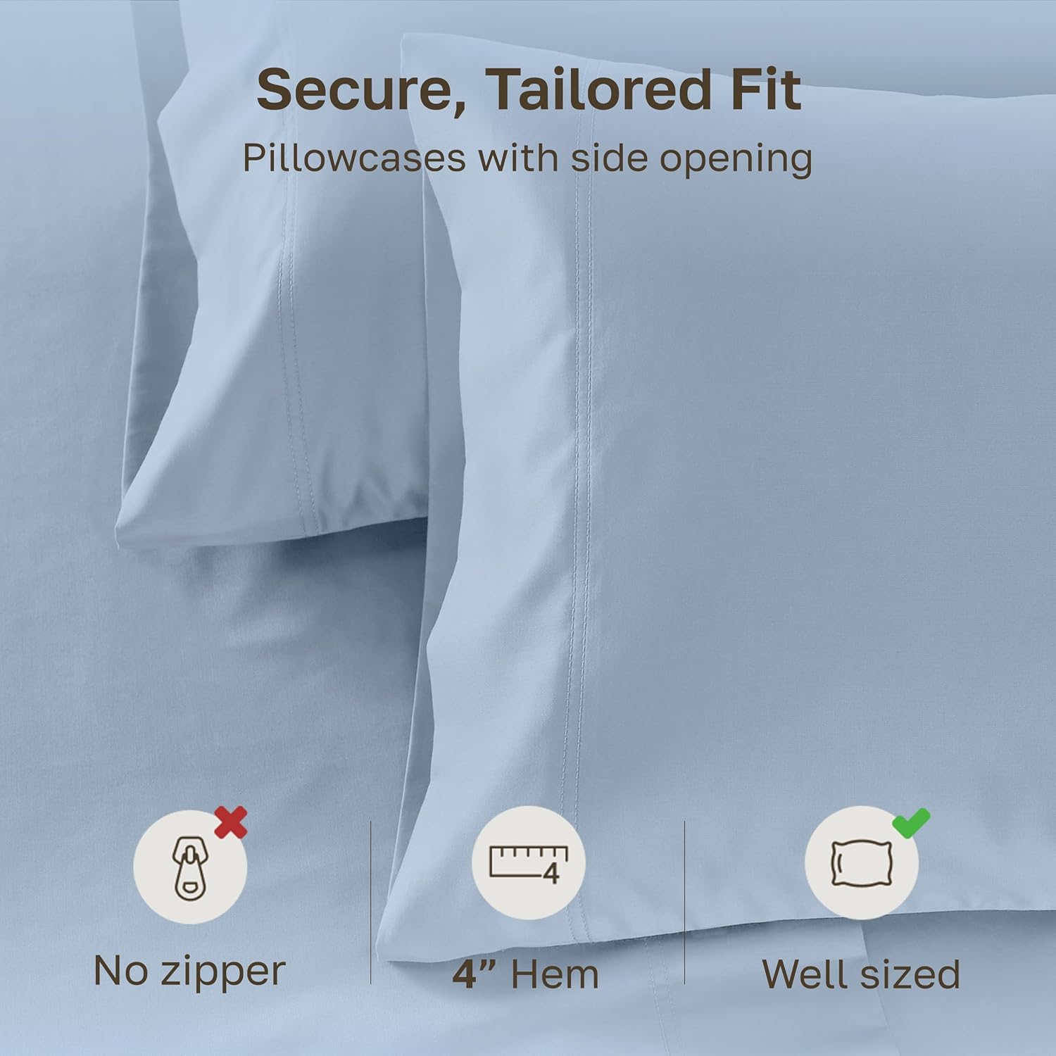 CaliforniaDesignDen CALIFORNIA DESIGN DEN Luxuriously Soft Hotel Quality 600 Thread Count, 100% Cotton Set of 2 Cases, Crisp & Cool King Si…