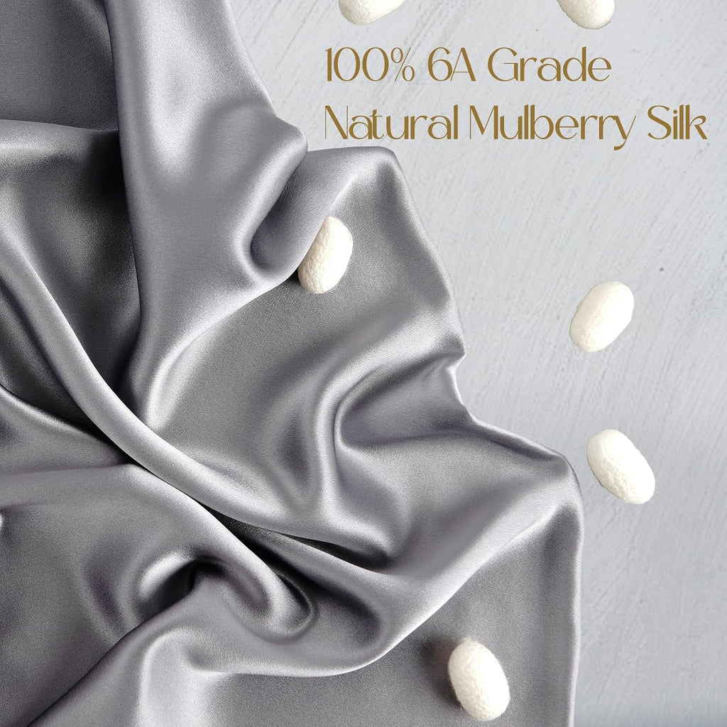 Zimasilk 100% Pure Mulberry Silk Pillowcase for Hair and Skin everyday comfort, Soft and Smooth, Both Sides Grade 6A Silk,600 Thread…