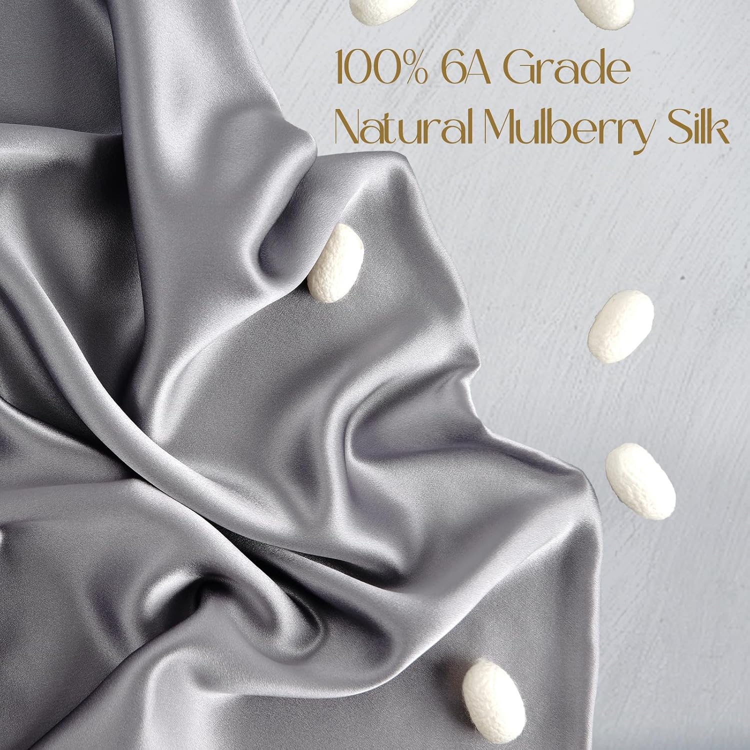 Zimasilk 100% Pure Mulberry Silk Pillowcase for Hair and Skin everyday comfort, Soft and Smooth, Both Sides Grade 6A Silk,600 Thread…