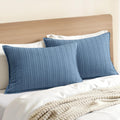 100% Cotton Waffle Pillow Shams Standard Size, 2 Pack 20x26 Decorative Pillow Covers for Bed Couch Sofa, Neutral Coastal Weave Cushion…