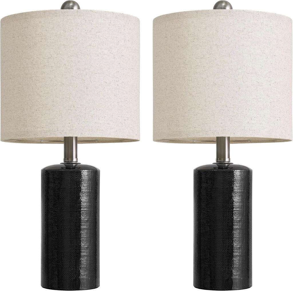 G-SAFAVA 20.5" Small Table Lamps for Living Room Lamp Set of 2 Ceramic Lamps for Bedroom Bedside Lamps Modern Boho Lamps for Night Stands…