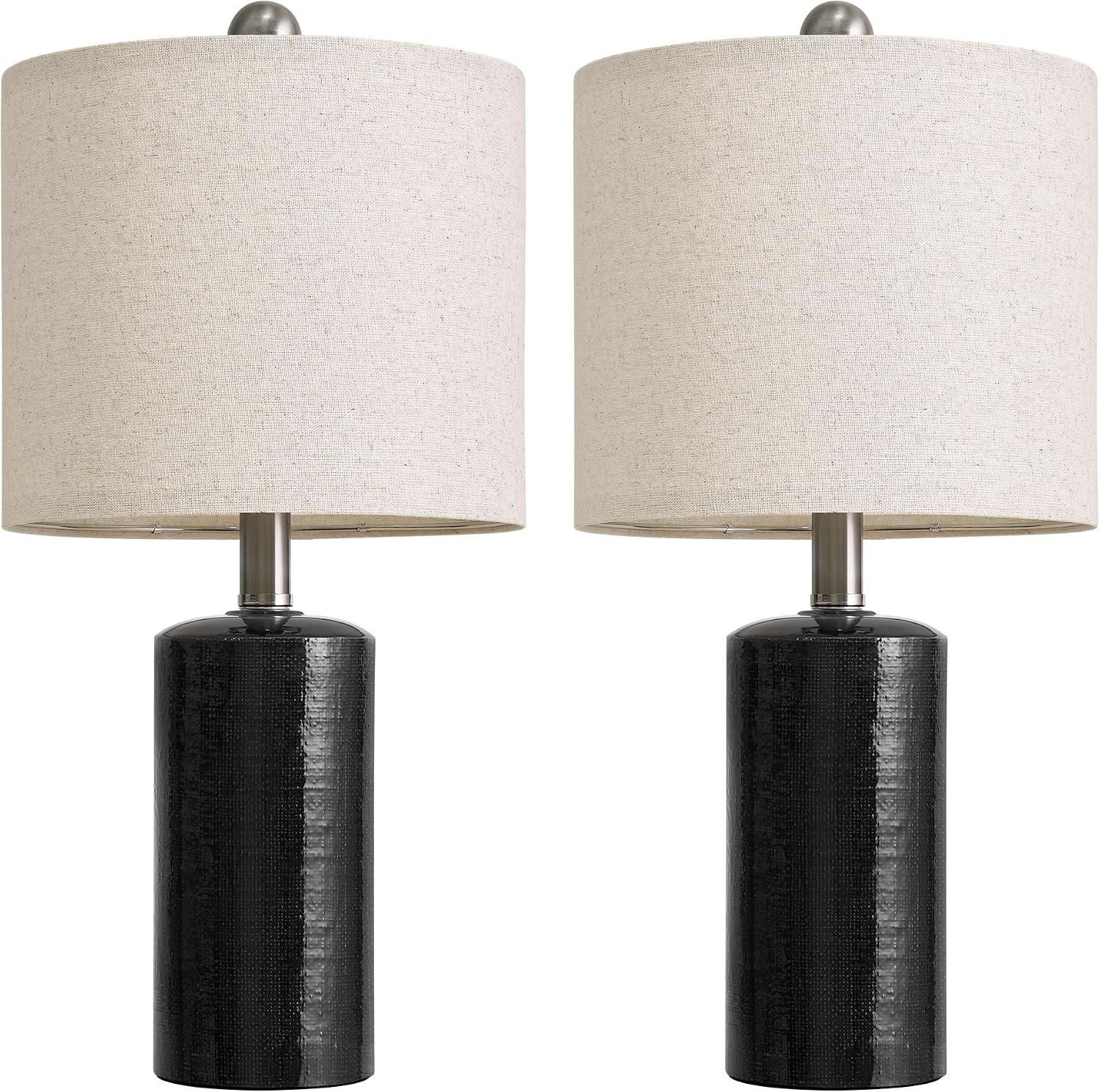 G-SAFAVA 20.5" Small Table Lamps for Living Room Lamp Set of 2 Ceramic Lamps for Bedroom Bedside Lamps Modern Boho Lamps for Night Stands…