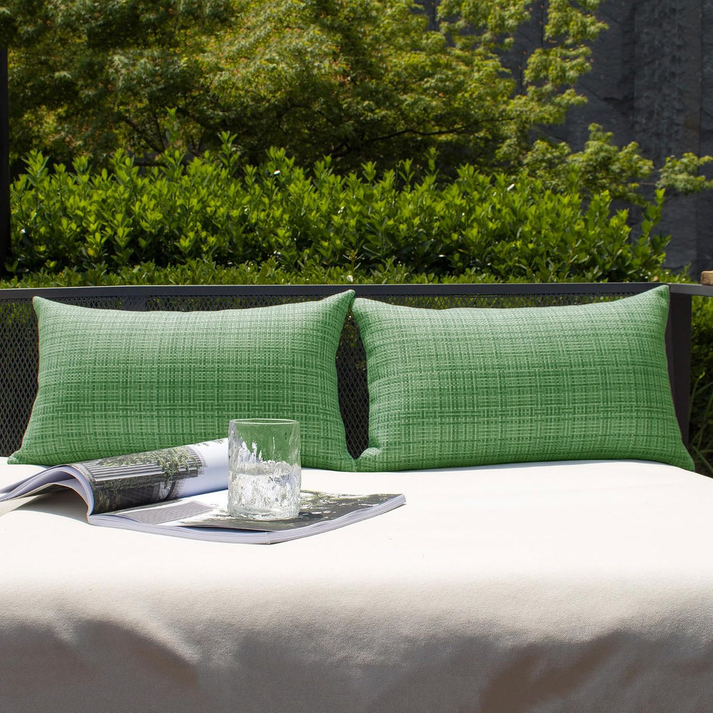 Kevin Textile Pack of 2 Spring Decorative Outdoor Waterproof Pillow Covers Garden Cushion Sham Throw Pillowcase Shell for Patio Tent…