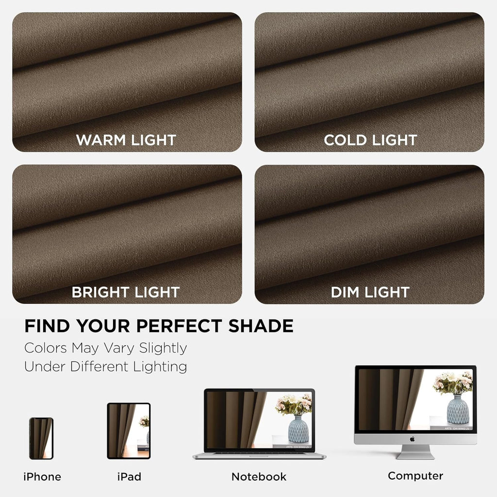 Joydeco Blackout Curtains 95 Inches Long 1 Panel, Thermal Insulated Long Curtains& Drapes 1 Piece, Room Darkening Grommet Drapes for Living…