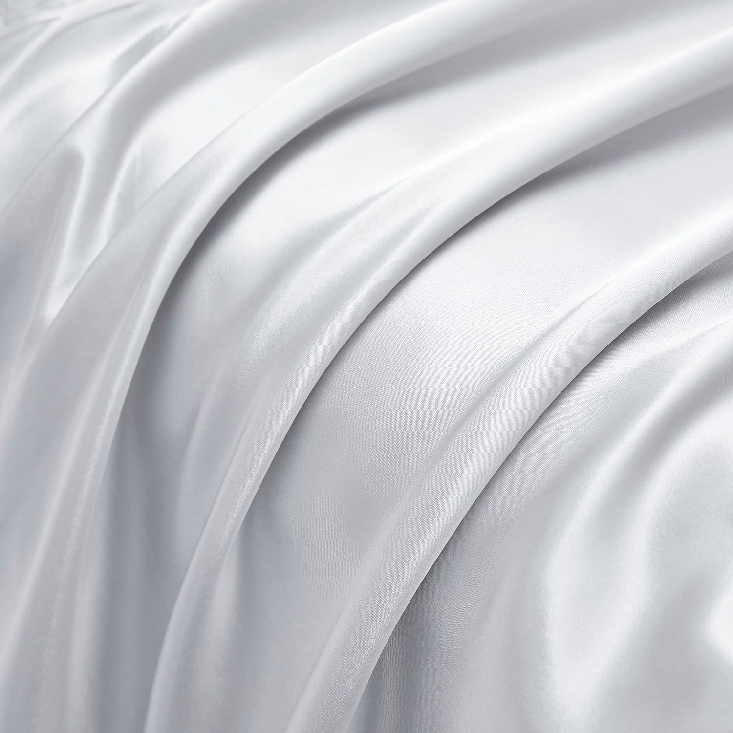 HommxJF Light Gray Satin Pillowcases Body Pillow for Hair and Skin, Light Gray Body Pillow Silk Pillowcase with Envelope Closure Princess Ro…
