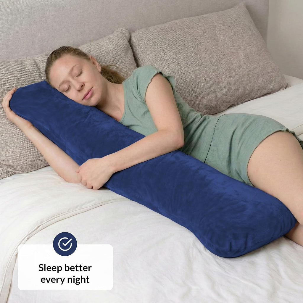 ODOXIA Weighted Pillow for Adults 6.5lbs (41" x 12") | Sleep Better & Feel Calm | Weighted Body Pillow for Stress Relief | Sleeping…