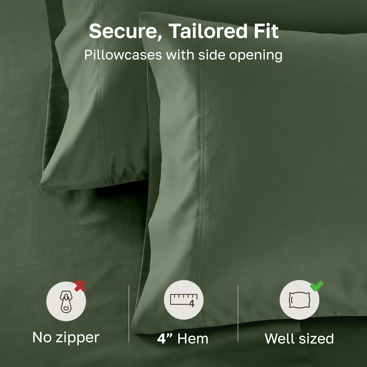 CaliforniaDesignDen California Design Den King Size Pillowcase Set of 2 - Luxuriously Soft 600 Thread Count, 100% Cotton Pillow Case Covers…