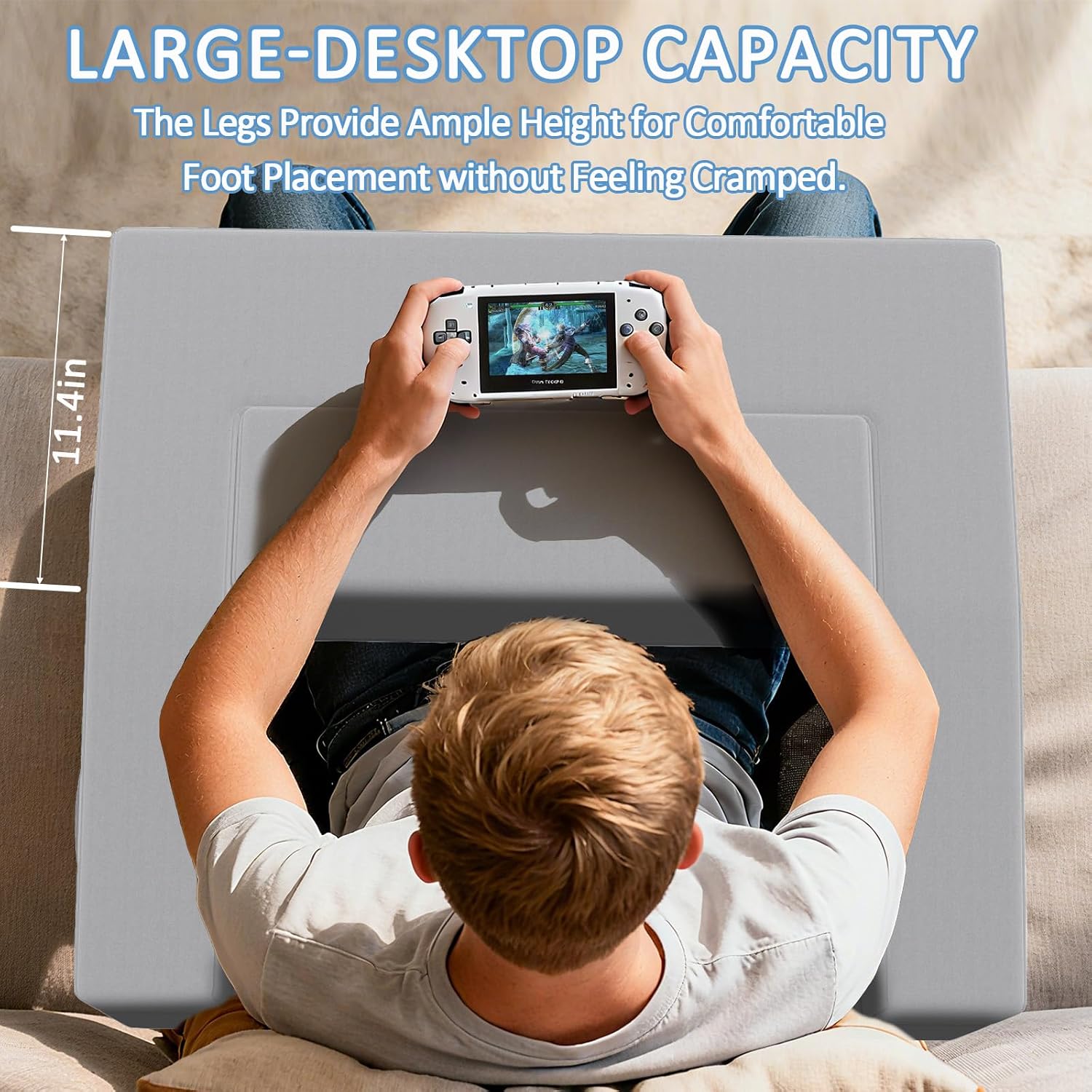 Machine Washable Lap Desk Pillow with Removable Cover Adjustable Angle Gaming & Reading Pillow for Teens Adults Multipurpose Laptop Bed…