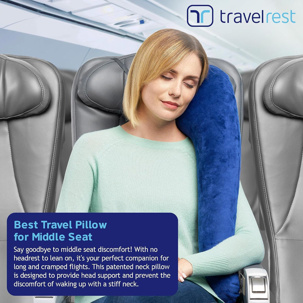 TRAVELREST All-in-One Travel Neck Support & Body Pillow - Airplane Pillow for Long Flight Comfort, Travel Essentials, Sleeping…