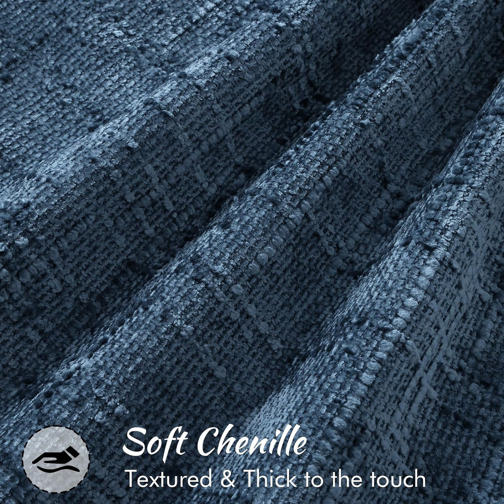 decorUhome Chenille Throw Pillow Covers 12x20 Set of 2, Soft Textured Slubby Modern Decorative Pillow Covers with Elegant Design for Couch,…