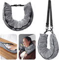 Stuffable Travel Pillow for Extra Luggage, Velvet Travel Neck Pillow Storage Bag with Adjustable Neck Size, Fits About 6 T-Shirts Travel…